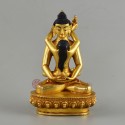 Hand Made Copper Alloy with 24 Karat Gold Gilded  4.75" Samantabhadra Statue