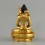 Hand Made Copper Alloy with 24 Karat Gold Gilded  4.75" Samantabhadra Statue