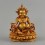 Copper Alloy with Gold Plated in Antique Finish 4" Yellow Dzambhala Kubera Statue