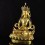 Hand Carved 24 Karat Gold Gilded Hand Painted Face Tibetan 19.5" Aparmita Copper Ritual Statue