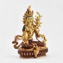 Hand carved Copper Alloy with Partly Gold Gilded 9" Red Tara Statue