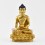 Hand Made Copper Alloy with 24 Karat Gold Gilded and Hand Painted Face 7.25" Shakyamuni Buddha Statue