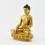 Hand Made Copper Alloy with 24 Karat Gold Gilded and Hand Painted Face 7.25" Shakyamuni Buddha Statue