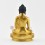 Hand Made Copper Alloy with 24 Karat Gold Gilded and Hand Painted Face 7.25" Shakyamuni Buddha Statue