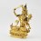 Hand Carved Gold Face Painted 8.75" Manjushri /  Jambiyang Gold Gilded Copper Statue