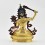 Hand Carved Gold Face Painted 8.75" Manjushri /  Jambiyang Gold Gilded Copper Statue