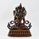 Tibetan Buddhist Copper Alloy in Oxidation Finish 13" Vajrasattva / Dorje Sempa Shakti Statue