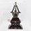 Hand Made Silver Plated Copper Alloy in Oxidation Finish 19" Stupa / Chaitya / Chorten