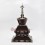 Hand Made Silver Plated Copper Alloy in Oxidation Finish 19" Stupa / Chaitya / Chorten