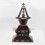 Hand Made Silver Plated Copper Alloy in Oxidation Finish 19" Stupa / Chaitya / Chorten