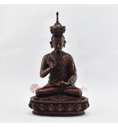 Hand Made Copper Alloy in Oxidation Finish 14" 8th Karmapa - Mikyo Dorje Statue