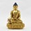 Hand Made Copper Alloy 24 Karat Gold Gilded and Hand Painted Face 9" Medicine Buddha Statue