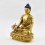 Hand Made Copper Alloy 24 Karat Gold Gilded and Hand Painted Face 9" Medicine Buddha Statue