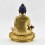 Hand Made Copper Alloy 24 Karat Gold Gilded and Hand Painted Face 9" Medicine Buddha Statue