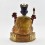 Hand Made 24 Karat Gold Gilded Copper Alloy and Hand Painted Face 10.75" The 5th Karmapa - Deshin Shekpa Statue