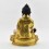 Hand Made Copper Alloy 24 Karat Gold Gilded and Hand Painted Face 11.75" Medicine Buddha Statue