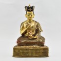 Hand Made Gold Gilded Copper Alloy and Hand Painted Face 11" The 9th Karmapa - Wangchuk (Wangchug) Dorje Statue