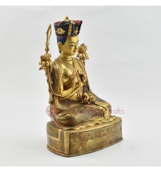 Hand Made Gold Gilded Copper Alloy and Hand Painted Face  11" The 16th Karmapa - Rangjung Rigpe Dorje Statue