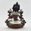 Hand Made Copper Alloy in Oxidation Finish with Silver Plated 9.75" Green Tara Statue