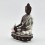 Hand Made Silver Plated Copper Alloy in Oxidation Finish 8" Medicine Buddha Statue