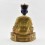 Hand Made Gold Gilded Copper Alloy and Hand Painted Face 10.75" The 5th Karmapa - Deshin Shekpa Statue