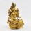 Hand Made Gold Gilded and Hand Painted Face 9.25" Green Tara Statue