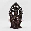 Fine Quality Tibetan Ritual  Copper Alloy in Oxidation Finish 13.25" Maitreya  Buddha Statue