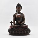 Hand Made Copper Alloy in Oxidation Finish 13" Medicine Buddha Statue