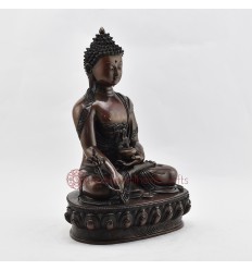 Hand Made Copper Alloy in Oxidation Finish 13" Medicine Buddha Statue