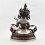 Hand Made Silver Plated Copper Alloy in Oxidation Finish 13.25" Saraswati Statue