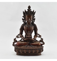 Hand Made Copper Alloy in Oxidized Finish 13" Aparmita Statue