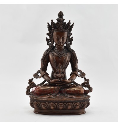 Hand Made Copper Alloy in Oxidized Finish 13" Aparmita Statue