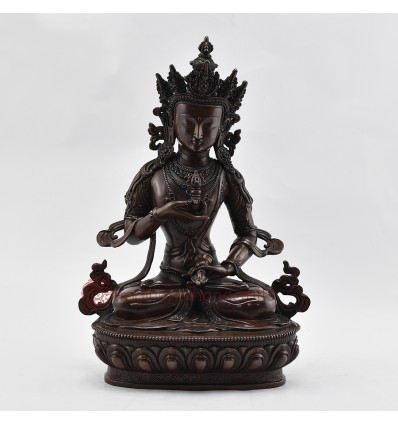 Hand Made Copper Alloy in Oxidation Finish 13" Vajrasattva / Dorjesempa Statue