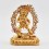 Fine Quality Copper Alloy with Gold Plated and Hand Painted Face 4" Black Dzambhala Statue