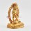 Fine Quality Copper Alloy with Gold Plated and Hand Painted Face 4" Black Dzambhala Statue