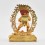 Fine Quality Copper Alloy with Gold Plated and Hand Painted Face 4" Black Dzambhala Statue