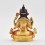 Fine Quality Copper Alloy with Gold Plated and Hand Painted Face 4.25" Chenrezig / Four Armed Avalokiteshvara Statue