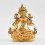 Fine Quality Copper Alloy with Gold Plated and Hand Painted Face 4.25" Green Tara / Dholma Statue