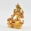 Fine Quality Copper Alloy with Gold Plated and Hand Painted Face 4.25" Green Tara / Dholma Statue