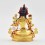 Fine Quality Copper Alloy with Gold Plated and Hand Painted Face 4.25" Green Tara / Dholma Statue