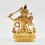 Fine Quality Copper Alloy with Gold Plated and Hand Painted Face 4.5" Manjushri / Jambiyang Statue