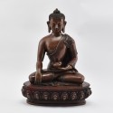 Hand Made  Copper Alloy in Oxidation Finish 10.75" Shakyamuni Buddha / Tomba Statue