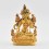 Fine Quality Copper Alloy with Gold Plated Hand Painted Face 4.25" White Tara / Dholkar Statue