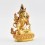 Fine Quality Copper Alloy with Gold Plated Hand Painted Face 4.25" White Tara / Dholkar Statue