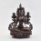 Hand Mede Oxidized Copper Alloy 8.5" Green Tara / Dolma  Statue 