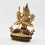 Hand Made Copper Alloy with Partly Gold Gilded 9" White Manjushri Statue