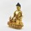 Hand Made Copper Alloy with 24 Karat Gold Gilded and Hand Painted Face 13.5" Medicine Buddha Menla Statue