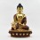 Hand Made Copper Alloy with Gold Gilded and Hand Painted Face 13.5" Medicine Buddha Menla Statue