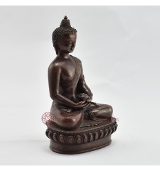 Hand Made  Copper Alloy in Oxidation Finish 8.75" Amitabha Buddha / Opame Statue