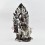 Hand Made Silver Plated Copper in Oxidation Finish 13.5" Maitreya - The Future Buddha Statue